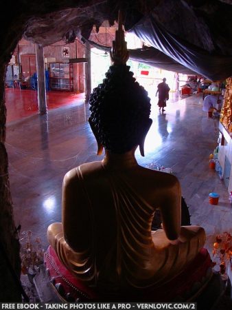 Krabi Thailand Buddha at a Buddhist temple.