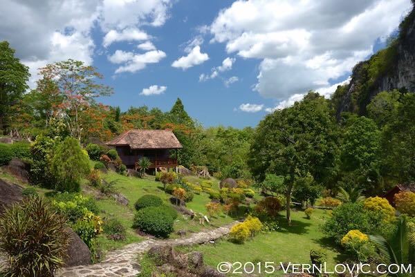 Bungalow on hill at Phanom Bencha Mountain Resort in Krabi, Thailand.