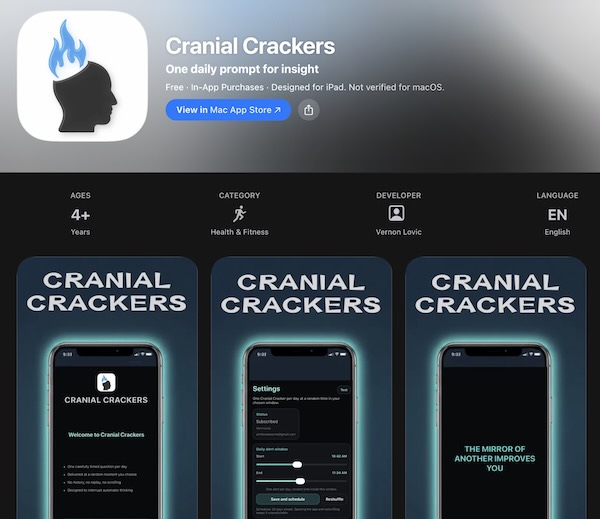 Cranial Crackers zen koan statements daily for opening your mind.